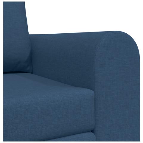 Divano Letto 2-in-1 Blu 148x71x83 cm in Tessuto - Foto 9