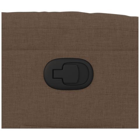 Poltrona Reclinabile in Tessuto Marrone - Foto 9