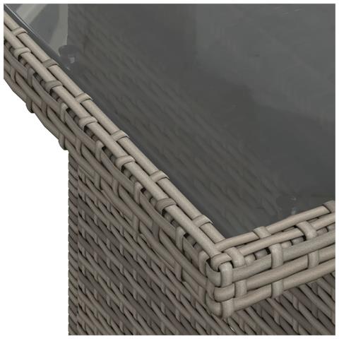 Set Divano da Giardino 10 pz con Cuscini Grigio in Polyrattan - Foto 9