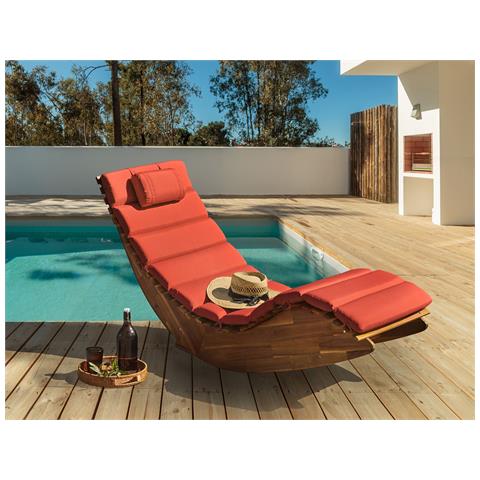 Cuscino Per Sdraio Brescia Premium 180 X 60 Cm Rosso - Foto 1