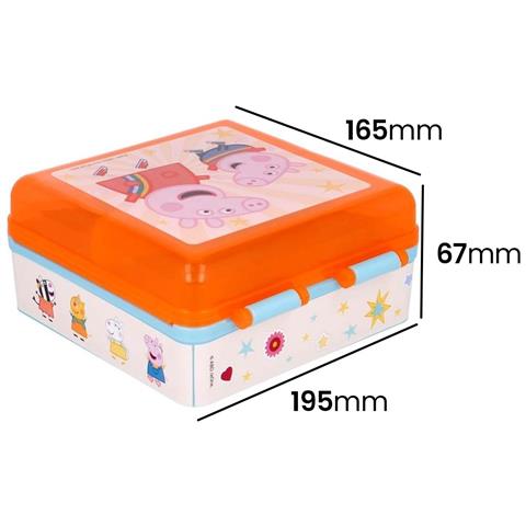 Contenitore Per Il Pranzo Per Bambini A Forma Quadrata In Plastica Senza Bpa, Resistente, Arancione - Foto 2