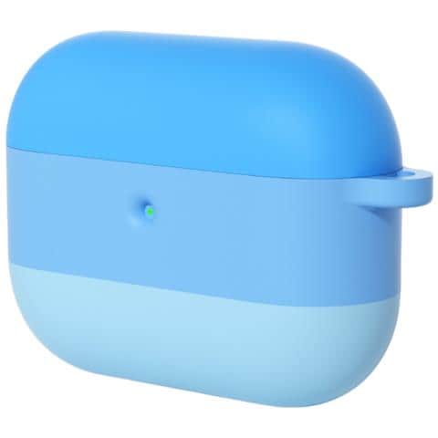 Custodia Protettiva In Silicone Sfumato Compatibile Con Apple Airpods Pro 3 Con Portachiavi Blue - Foto 1