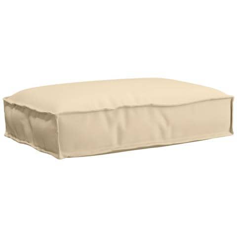 Cuscino per seduta pallet Beige 60 x 40 x 8 cm Tessuto Oxford - Foto 1