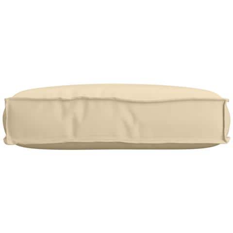Cuscino per seduta pallet Beige 60 x 40 x 8 cm Tessuto Oxford - Foto 2