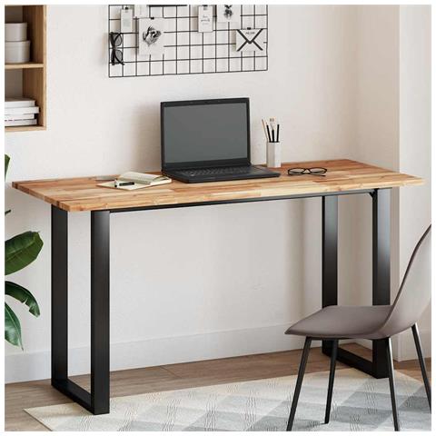 Piano Tavolo Rettangolare 120x60x2cm Legno Massello di Acacia - Foto 2