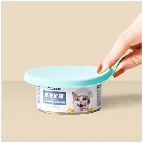 Coperchio In Silicone Universale Per Lattine Di Alimenti Per Animali Domestici - Sigillo Ermetico Per Freschezza Blue - Foto 2