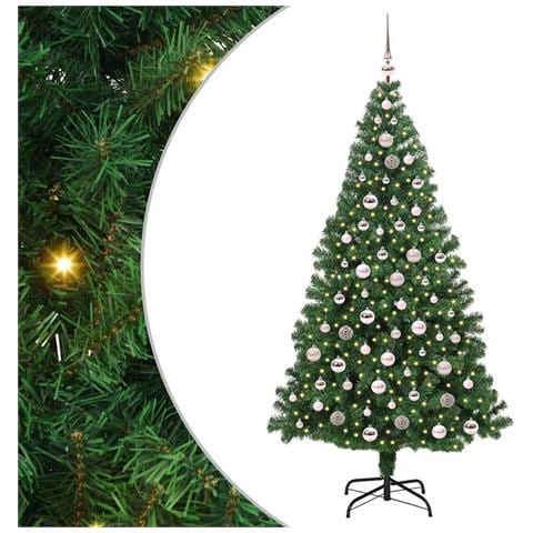 Albero di Natale artificiale con 300 LED Verde 210 cm - Foto 1