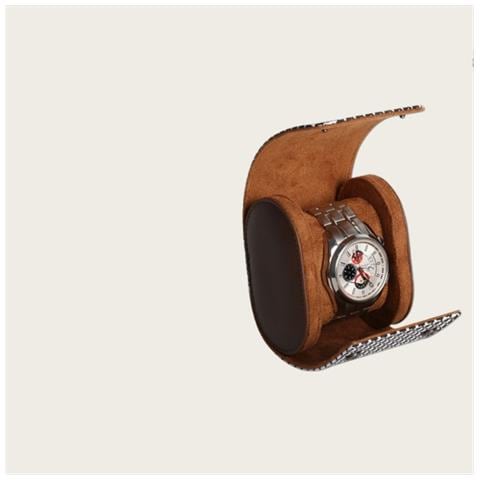 Custodia Per Orologi In Pu Pied-de-poule - Custodia Da Viaggio Portatile - Foto 3