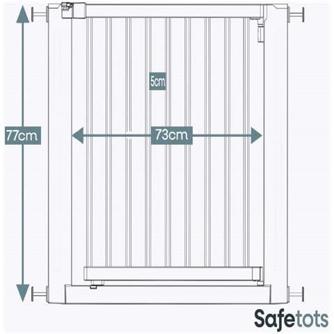 Bettacare Cancelletto Elegance In Legno, Bianco, 95cm - 103cm, Cancelletto Di Sicurezza A Pressione, Passaggio Extra Largo Di 73cm - Foto 2