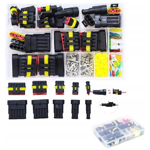 Set Di Connettori Elettrici Ermetici - 240 Pezzi | Alta Qualità, Ip67, Poliamide 6.6 | Uso Universale In Auto, Elettronica, Telecomunicazioni - Foto 1