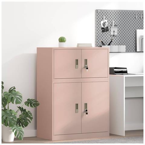 Armadio Rosa 80 x 40 x 40 cm Acciaio - Foto 2
