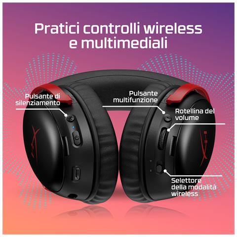 Cloud III S Wireless Headset da Gaming Nero - Foto 7