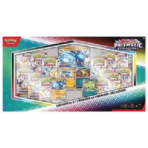 Pokemon Prismatic Evolutions: Lucario Ex & Tyranitar Ex Premium Collection - Foto 1