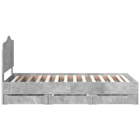 Struttura del letto con cassetto Grigio cemento 90 x 190 cm - Foto 9