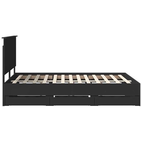 Struttura del letto Nero 150 x 200 cm Legno Ingegnerizzato - Foto 9