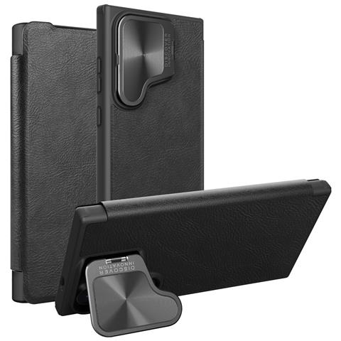 Cover per Galaxy S24+ - Pelle /PU, Nero, Con Soporte - Foto 1