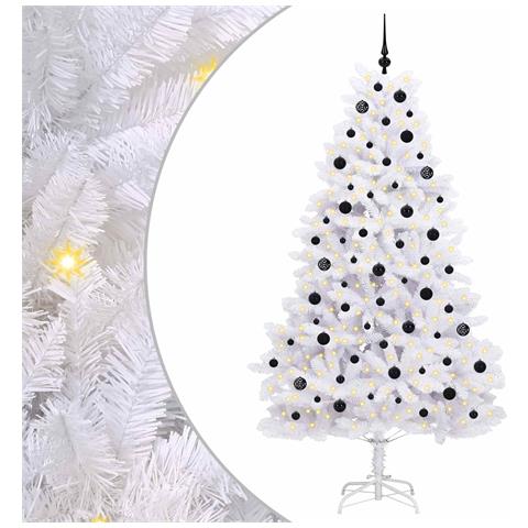 Albero di Natale Artificiale con Rami Pieghevoli Bianco 210 cm - Foto 1