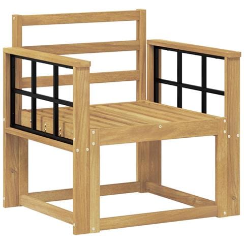Set di divani da esterno Legno di Acacia Massello Bianco - Foto 1