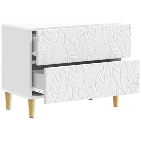Comodino Bianco 62 x 34,5 x 48 cm Legno ingegnerizzato - Foto 2