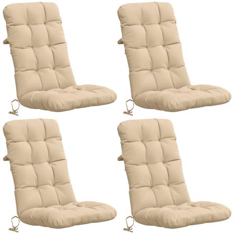Cuscini per Sedia Alta in 4 Pezzi VIANEN 4 pcs 100% Poliestere - Foto 1