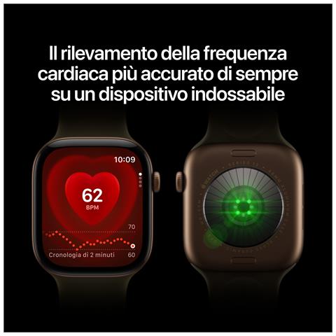 Watch Series 12 GPS, cassa 42 mm in alluminio nero con cinturino Sport nero - S /M - Foto 2