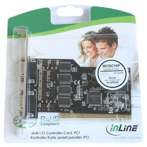 scheda seriale aggiuntiva, i0-controller, 32-bit pci bus, 4x sud-d 9pin maschio, moschip mcs9865 - Foto 2