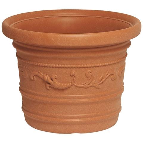Vaso per piante colore impruneta ciotola in resina cm D 40xH 30 - Foto 6