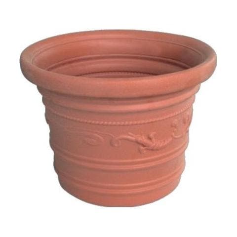 Vaso per piante colore impruneta ciotola in resina cm D 40xH 30 - Foto 2