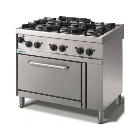 Gaggioli - Cucina a gas 6 fuochi su forno a gas statico. 100x70x90H. -  ePRICE