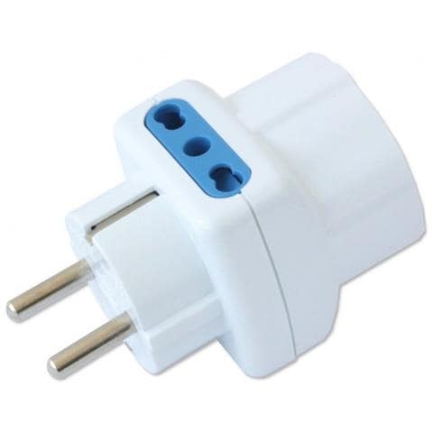 Adattatore Triplo IPW-TRP1040 a Prese Bipasso Spina Schuko Colore Bianco - Foto 2