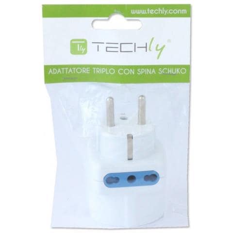 Adattatore Triplo IPW-TRP1040 a Prese Bipasso Spina Schuko Colore Bianco - Foto 4