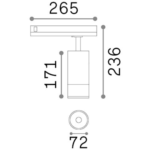 Proiettore Cilindrico Eos Alluminio-plastiche Bianco Led 25w 3000k 1-10v - Foto 3