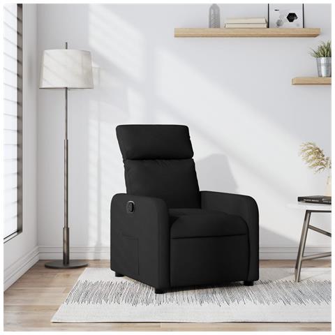 Poltrona Reclinabile In Tessuto Nero - Foto 1