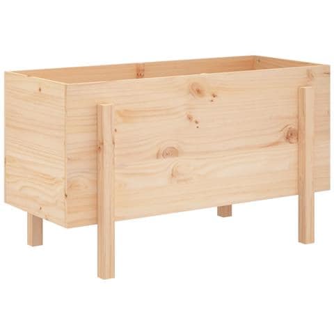 Fioriera Rialzata Da Giardino 101x50x57 Cm Legno Massello Pino - Foto 1