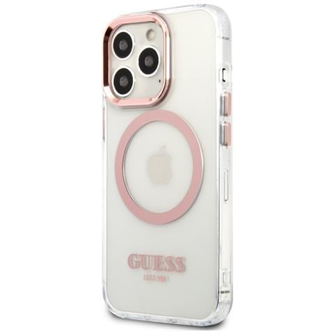 Cover Per Iphone 14 Pro Max Tpu Gold Outline, Trasparente - Foto 1
