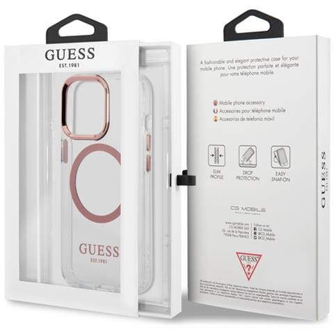 Cover Per Iphone 14 Pro Max Tpu Gold Outline, Trasparente - Foto 3