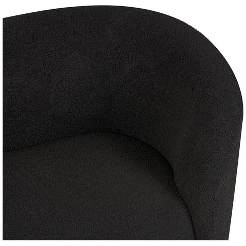 Divano 2 Posti Loen Bouclé Nero - Foto 2