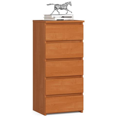 Cassettiera CL5, 5 cassetti, 40x35x92 cm, Colore Ontano - Foto 1
