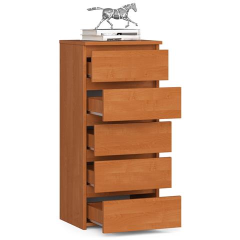 Cassettiera CL5, 5 cassetti, 40x35x92 cm, Colore Ontano - Foto 2