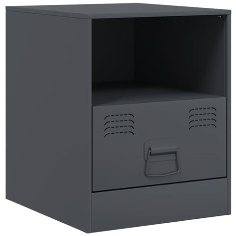 Comodino Antracite 34,5x39x44 cm in Acciaio - Foto 1