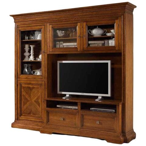 Parete Attrezzata In Legno Tinta Bassano L. 230 P. 57 H. 235 - Foto 1