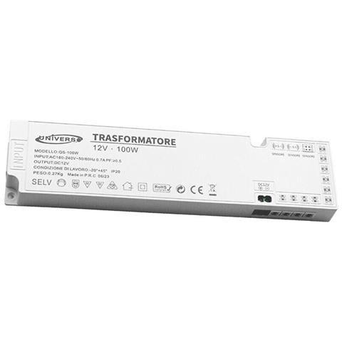 Alimentatore Slim Trasformatore Da 230v A 12v 100 W X Striscia Led Sensori Luci - Foto 1