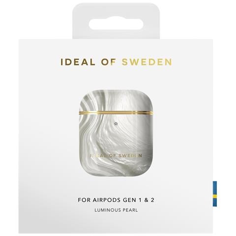 Cover Per Airpods 1 E 2 Effetto Madreperla Elegante Luminous Pearl, Argento - Foto 2