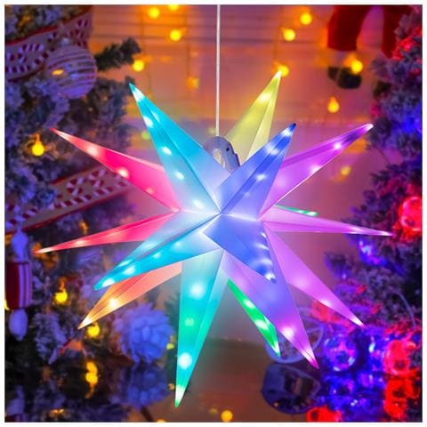 Stella Luminosa Di Natale Da Soffitto Decorazione Natalizia Led Rgb 60cm Con App - Foto 2