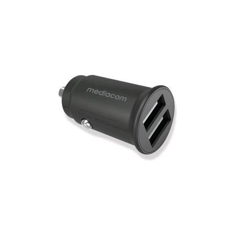 Md-a160 Md Car Charger Caricabatterie Da Auto 2 Uscite Usb 12 W 2.4a 5v Nero - Foto 1