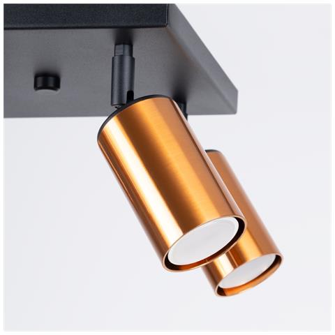 Lampada Da Soffitto Winx 4 Nero /coop Sl. 1378 - Moderno Lampade Da Soffitto Nero /rame 19x25x25 Cm - Foto 8