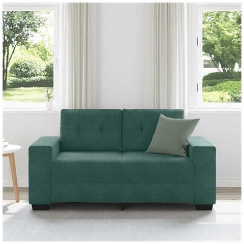 Divano Divanetto Verde Scuro 120 cm Velluto - Foto 2