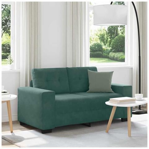 Divano Divanetto Verde Scuro 120 cm Velluto - Foto 1