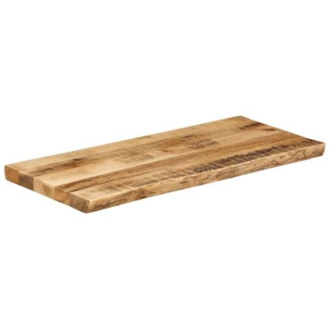 Piano Tavolo Bordi Vivi 80x40x2,5cm Legno Massello Mango Grezzo - Foto 2