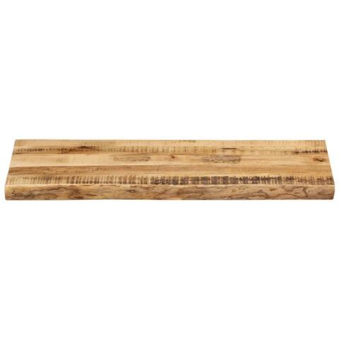 Piano Tavolo Bordi Vivi 80x40x2,5cm Legno Massello Mango Grezzo - Foto 3